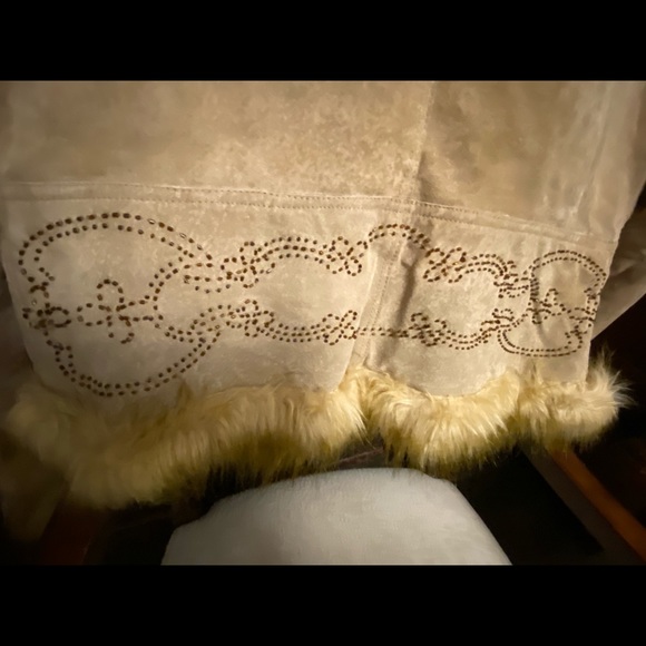 Xoxo genuine leather jacket and faux embroidered - Picture 6 of 10